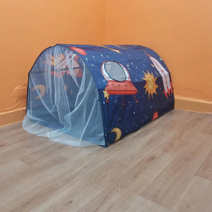 Starlight Dream Bed Canopy Play Tent for Kids Portable Fairy House Tunnel Cozy Playhouse Decor for Children Girls Boys