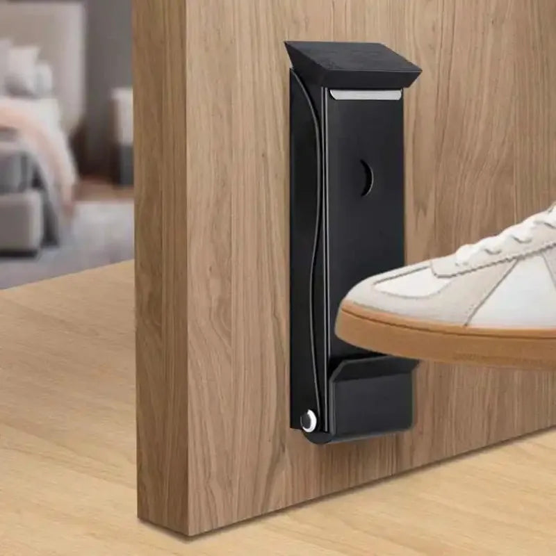 Stainless steel foot-mounted door arrester automatic door arrester safety windproof anti-slip card magnetic suction door clip