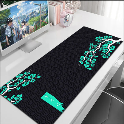 Japanese Cherry Blossom Mouse Pad Gaming XL Home New HD Mousepad XXL Keyboard Pads Office Non-Slip Carpet Purple Sakura Mice Mat