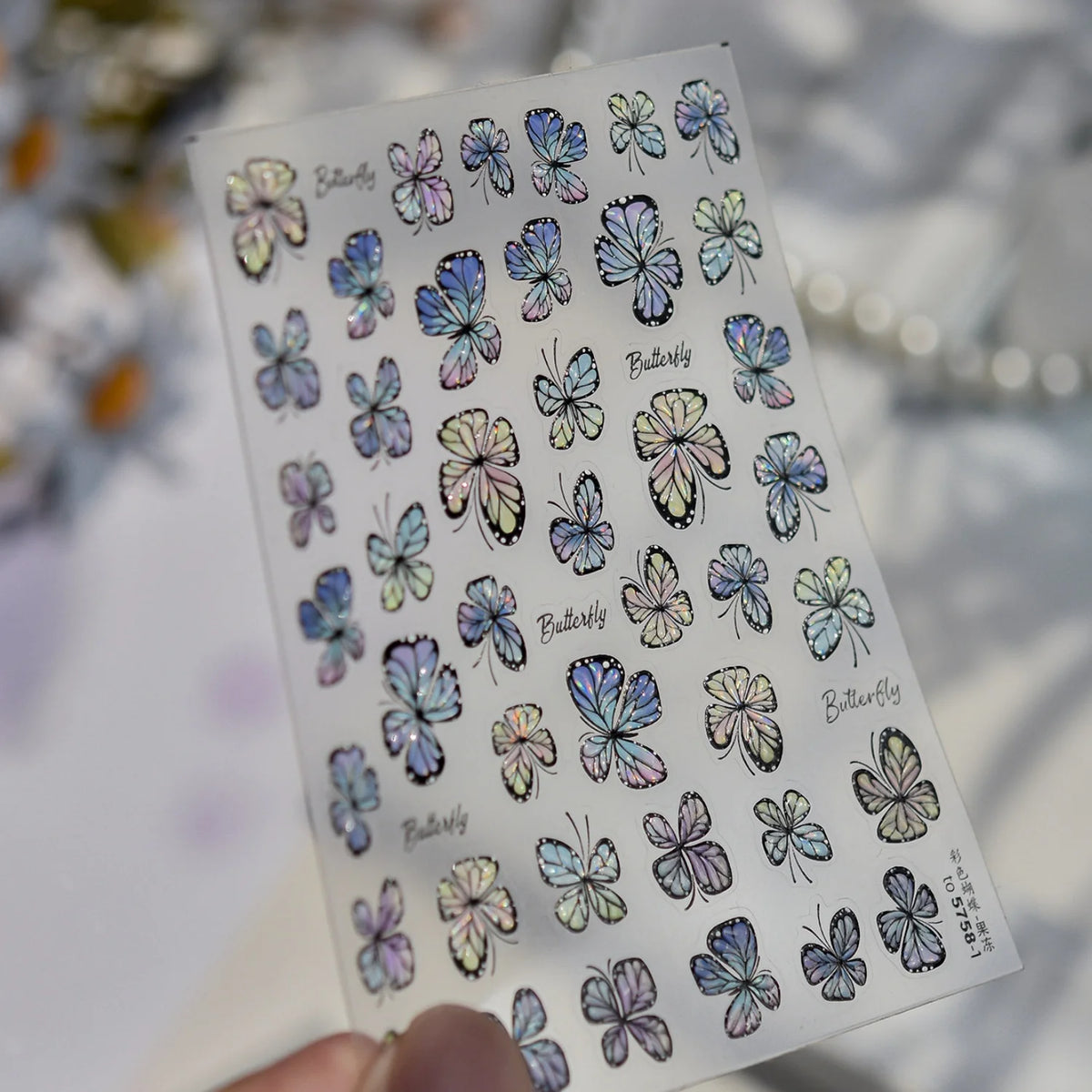 5D Summer Ocean Nail Stickers Seaside Vacation Colorful Fish Bubble Starfish Little Octopus Nail Decal Fresh Sea Manicure Decor