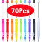 10-100Pcs Beaded Pencil HB Writing Beaded Pencil DIY Beadable Pencils Bead Pencil