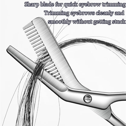 1Pc Stainless Steel Eyebrow Trimmer Scissors Precision Grooming Tool for Men & Women Effortless Knife Hair Removal Shaver Tool