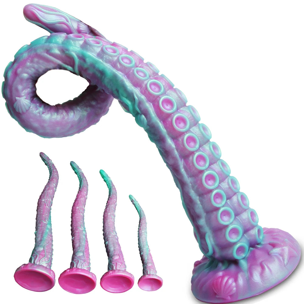 Long Anal Butt Plug Sex Toys Monster Dildo Octopus Tentacle Huge Silicone Dick Sex Adult Soft Dildo Female Masturbator