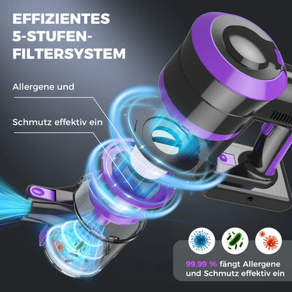 400W 4 in 1 Handheld Vacuum Cleaner Built-in 2500mAh Battery 20-30Kpa Strong Suction Wireless Portable Vacuum Blower Inflator Pump for Car Home Cleaning
