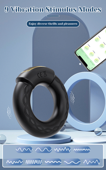 APP Bluetooth Vibrator for Men Cock Ring Penis Vibrating Penis Delay Trainer Cock Ring Glans Massager Male Sex Toys for Adult 18