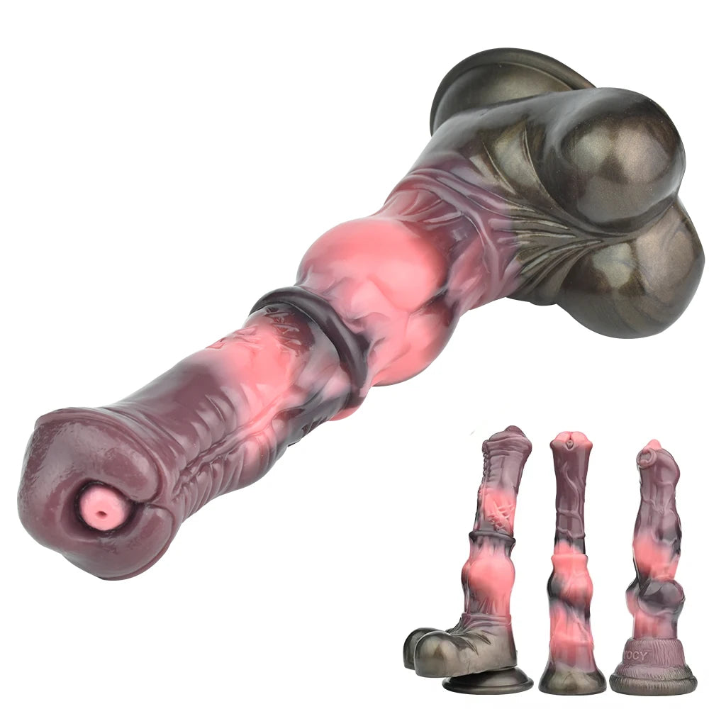 NSFU 3 Styles Fantasy Dildo Flirting Sex Toy Anal Plug Soft Animal Horse Penis 18+ Adult Sexy Toys For Women Men Masturbator