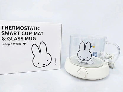 Miffy Cup Heater Coffee Mug Warmer Timer Heating Coaster Smart Thermostatic Heating Pad Hot Plate Hot Milk Coffee Cup Warmer