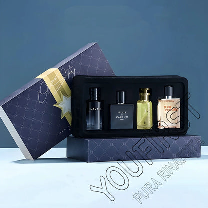 Luxury Brand Perfume Men Cologne 100ml Parfums Homme Gift Box 4Pcs Set Perfumes Masculinos Natural Floral Fruity Scent Spray