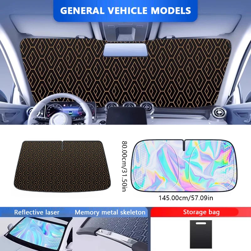 SEAMETAL Car Windshield Sun Shade Five-layer Front Window Sunshade Windshield Sun Protection Cover UV Blocker Summer Car Covers