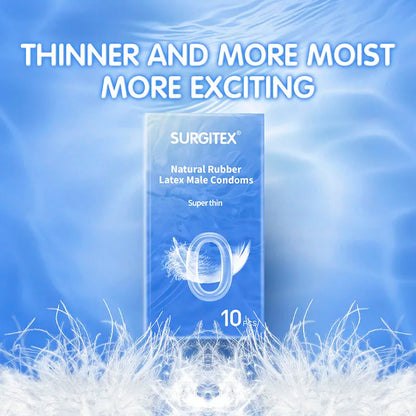 20-Pack Ultra-Popular Combo Pack Ultra-Thin Ultra-Lubricated Textured Male Condoms for Bareback Sensation