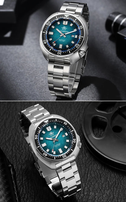 ADDIESDIVE Men Watch Sapphire Glass AR Coated Quartz Watches Luminous 200m Waterproof Turtle Diver Watch Reloj Hombre AD2511