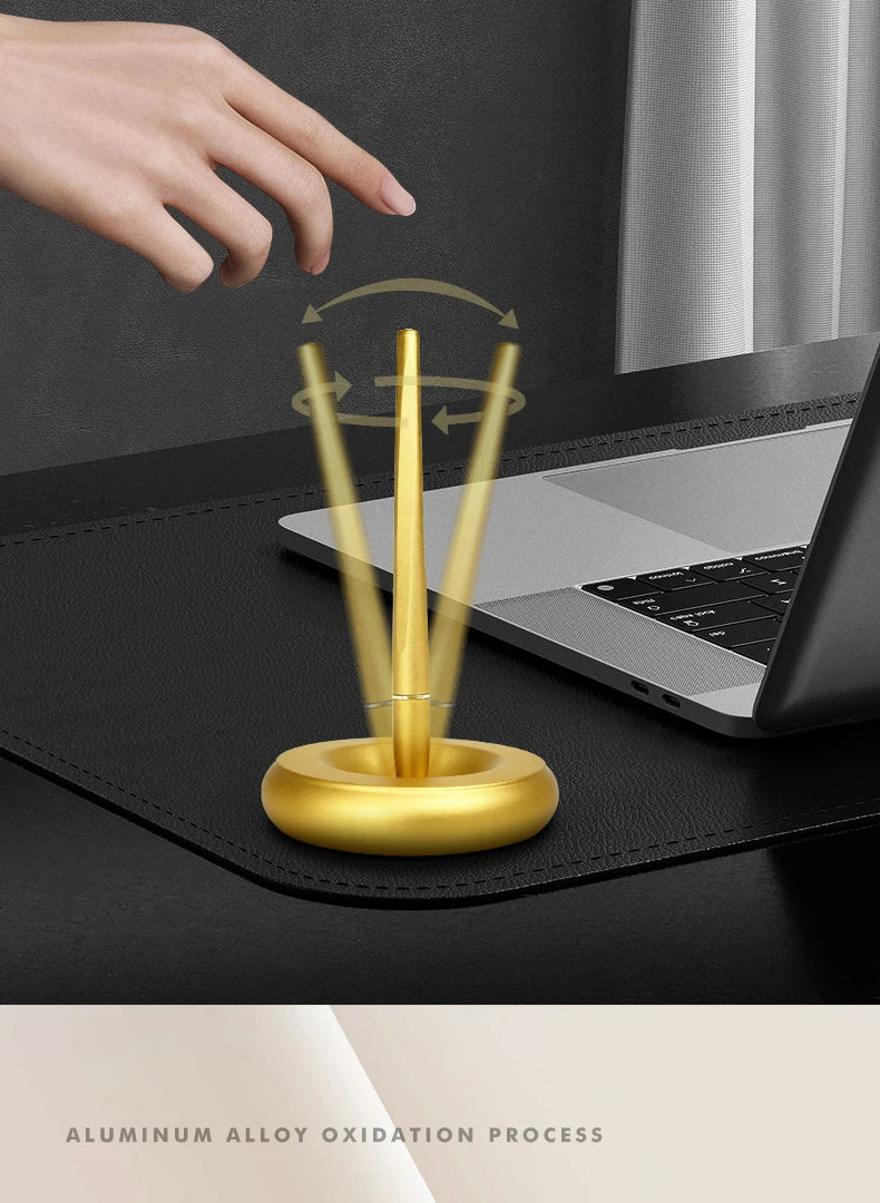 New Creative Aluminum Alloy Magnetic Levitation Self Supporting Signature Pen Business Office Swing Freely Not Fall Pen Gift Box