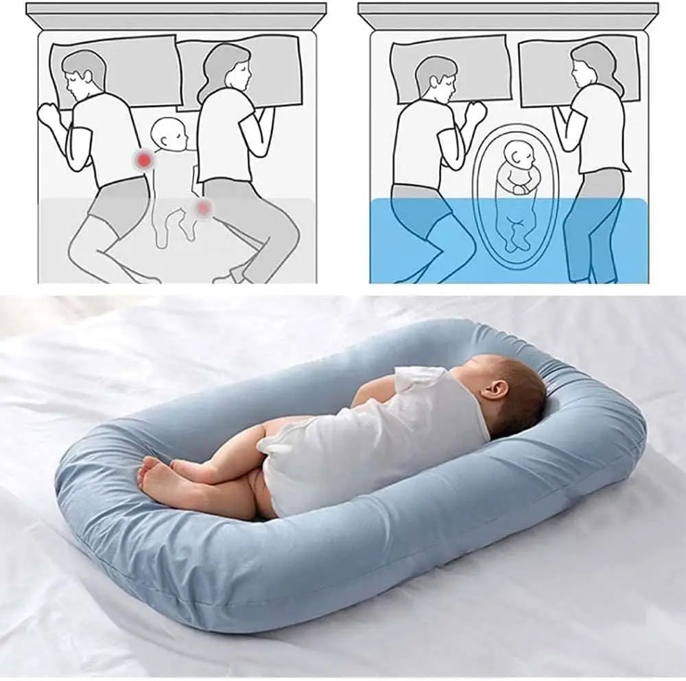 Newborn Folding Sleeping Baby Crib Nest Lounger Portable Bassinet Travel Bed Bassinet Bumper