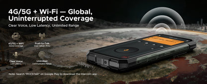DOOGEE Fire 7 Ultra 5G Rugged Phone POC Walkie Talkie Mobile Phone 13000mAh Battery 32GB RAM (8+24) 256GB ROM Dimensity 6300 NFC