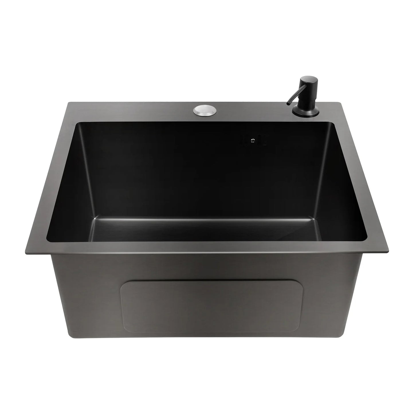 High-Class Kitchen Sink Complete Set,45*40*20Cm,201 Stainless Steel Durable Large Capacity Clean Sink，Single Bowl Black Sink