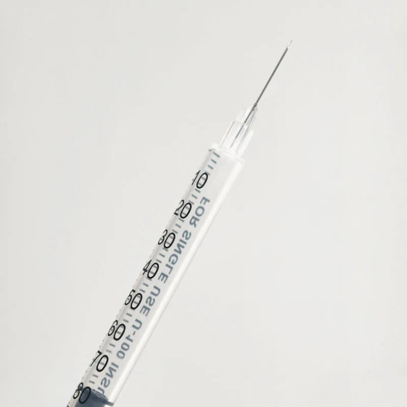 100pcs Plastic Veterinary Syringe With Needles 1ml 0.5ml 30G 31G Animal Sterile Disposable Syringe Pet Medical And Supplements