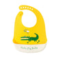 Waterproof Baby Bibs For Kids Eating Stuff Soft Silicone Cartoon Crocodile Printed Baby Apron Bib Reusable Baby Feeding Apron