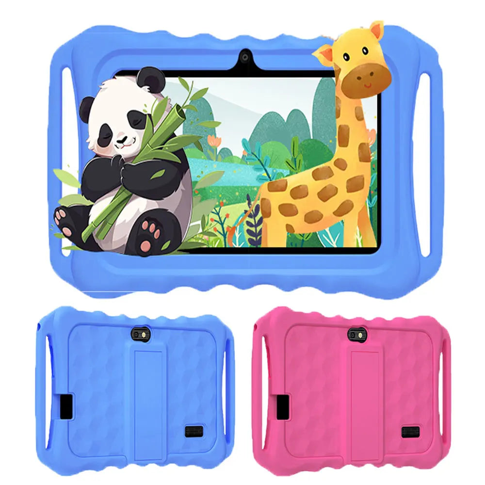 Android 13 Kids Tablet 7-inch,4-core CPU, 2.4G WiFi,2.0MP+5.0MP dual cameras 4GB RAM+64GB ROM,4000mAh Battery,