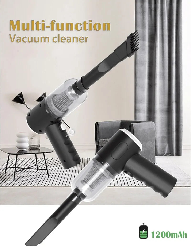 Mini Wireless Wet Dry Car Vacuum Cleaner USB Recharge Portable Handheld Cleaning Device For Car Interior Household Home Use