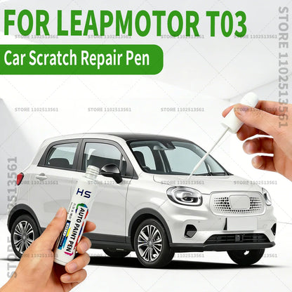 For Leapmotor T03 Car Paint Repair Pen Touch Up Scratch Remover DIY Auto Accessories Blue C02 Yellow Green YO Grey Light White