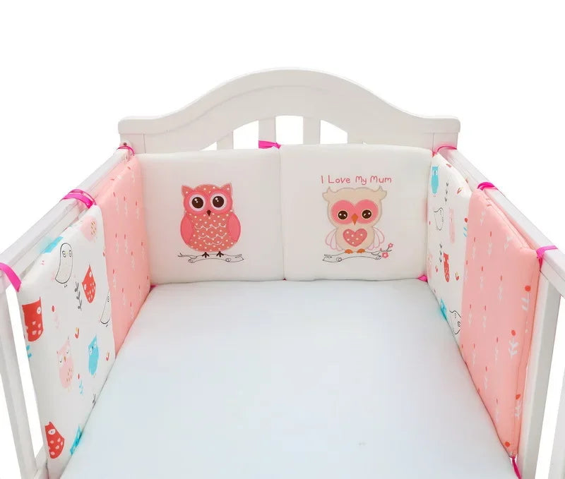 6Pcs/Set Baby Bed Protector Crib Bumper Pads Baby Bed Bumper Kids Safety Bed Around Cotton Blend Crib Anti-collision Anti-fall
