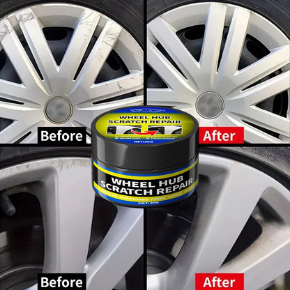 NEW Car Wheel Rim Scratch Refurbishment Paste, Tire Rim Scratch Paint Repair Paste - Black And White Silver Aluminum Alloy Rim