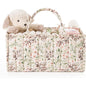 Diaper Caddy Organizer, Stylish Nursery Storage Basket, Gift for Baby Shower, Newborn Essentials, Floral Beige