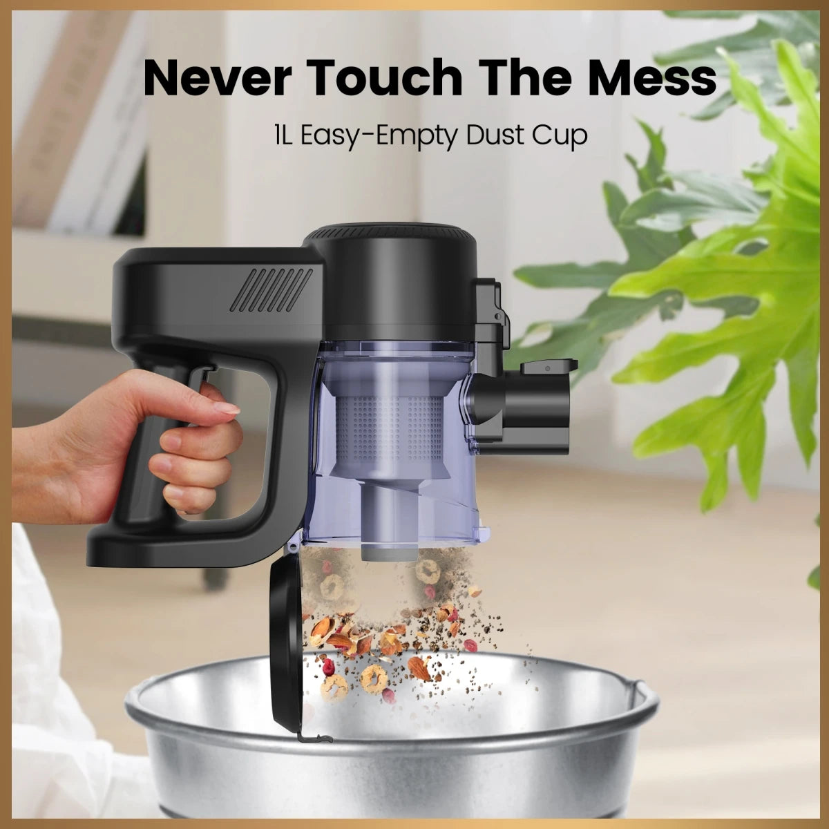 LAMZIEN V8 Cordless Vacuum Cleaner, 45000PA/40Min Runtime, Efficient HEPA Filtration, New Brushless Motor, Self-Standing, Vacuum Cleaners for Home/Pet Hair/Carpets/Floors