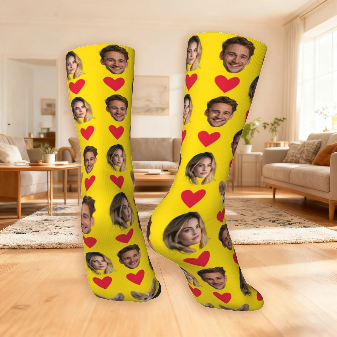 Customized socks for men and women Face-themed funny expression socks Personalized photo-customized socks Birthday gifts