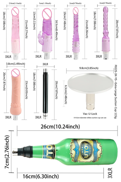 FREDORCH Sex Machines More Attachment Masturbating Pumping Sex Gun Adjustable with Dildo Couples Sex Toy Love Machine for Couple