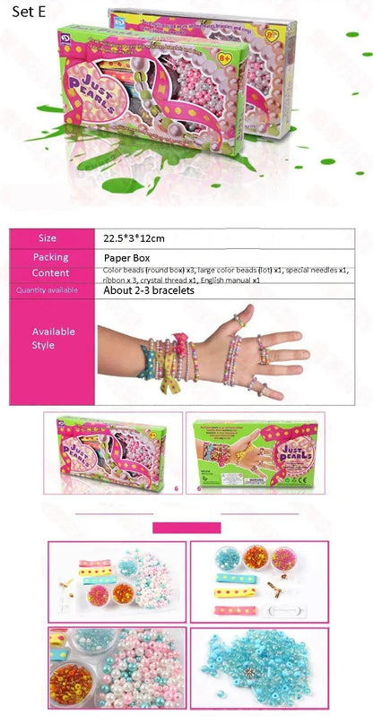 DIY Bracelet Making Kit Jewellery Making Kit Arts for Kids Friendship Craft Kit for 5-12 Years Old Kid Girls Toys Christmas Gift