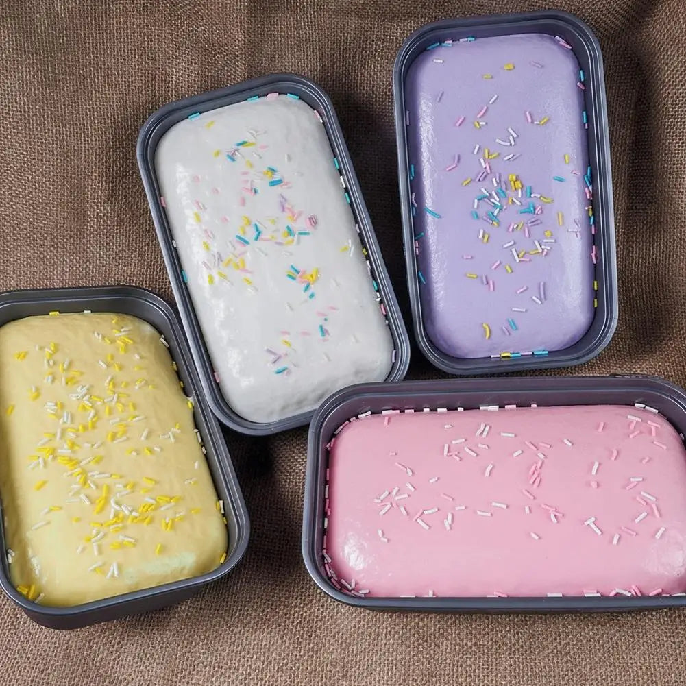 Sticky Box Cake Squishy Toy Slow Rising Squeeze Toy Butter Ice Cream Box Squishy Fidget Toy Anti Stress Release Hand Relax Gift