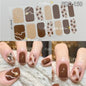 1PC Gel Nail Sticker Patch Slider Flower Gradient Color Back Glue Full Cover Waterproof Gel Nail Sticker UV Lamp Curing Manicur