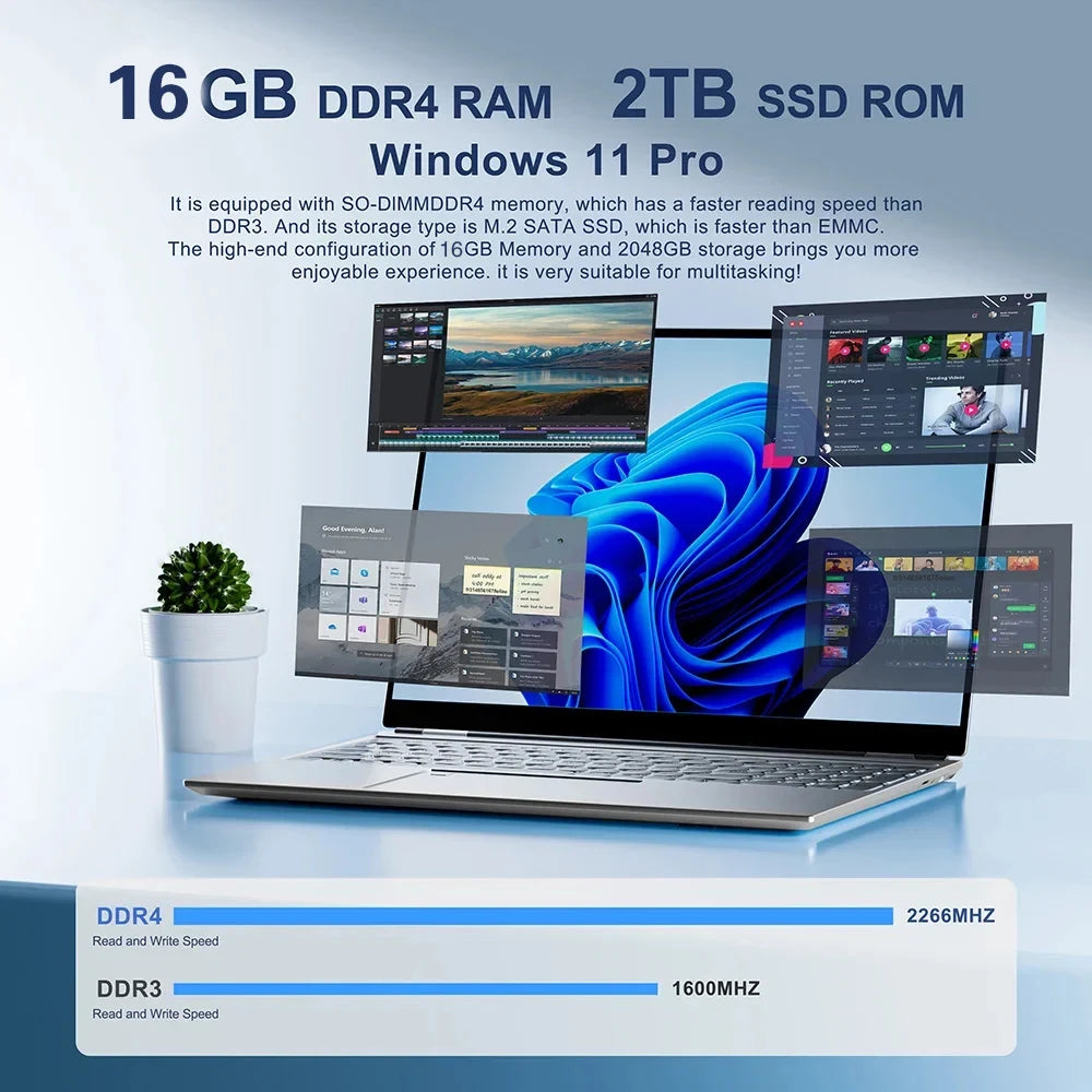 2026 New 14.1' Ultra Slim Laptop 16GB RAM 1/2TB SSD Windows 11 Pro Core I9-10980HK Notebook HD Games Office Study Computer
