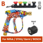 Graffiti Design High-Pressure Foam Gun Set - Multi-Brand Fit for Karcher/Bosch/Nilfisk, Ergonomic Grip,Car/RV/Truck Cleaning Kit
