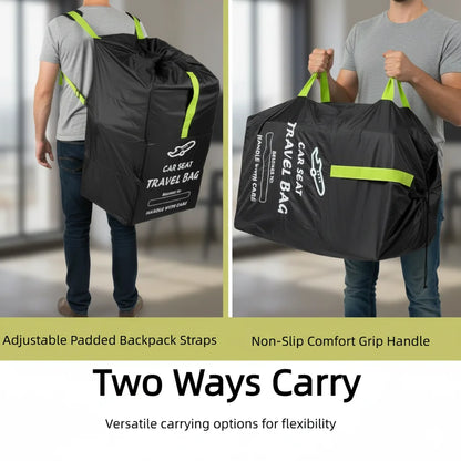 Portable Car Seat Travel Bag for Infant Carriers & Boosters – Adjustable Shoulder Straps, Convenient Carry Handle, Heavy-Duty Pr