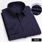 Men's Long Sleeve Shirt High-quality Fashion Casual Print Plaid Stripe Single Pocket Fit Business Formal Office Four Season Top