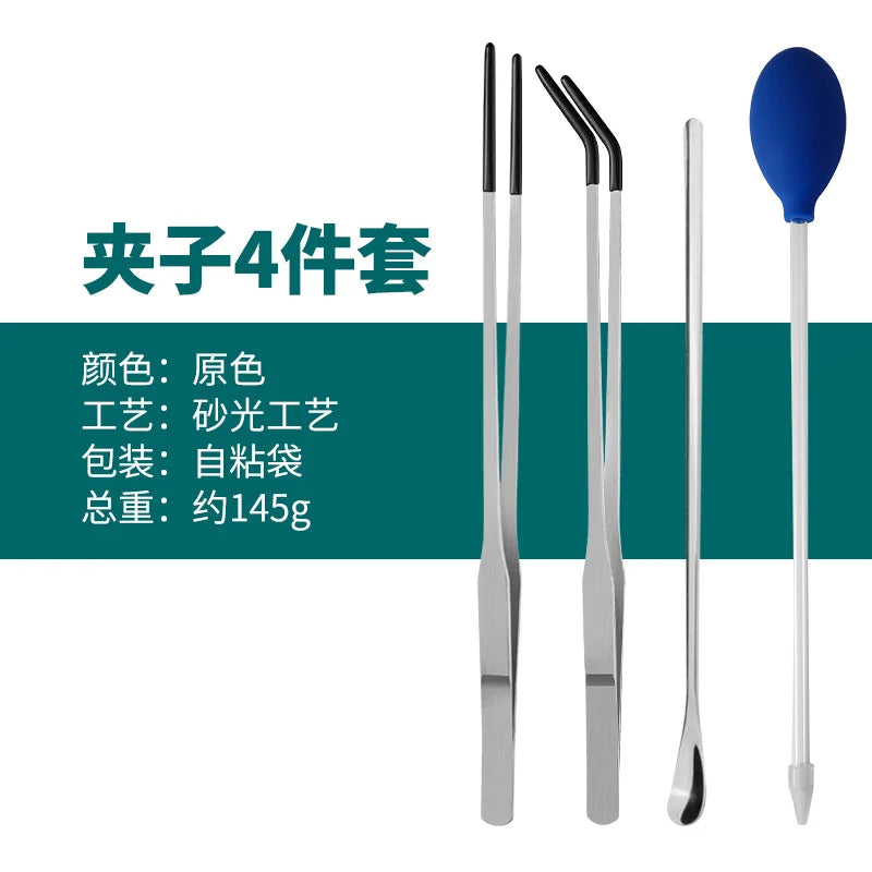Stainless Steel Reptile Feeding Long Tongs Tweezers For Reptile, Lizards, Spider, Tarantula, Hedgehog, Snake, Aquarium