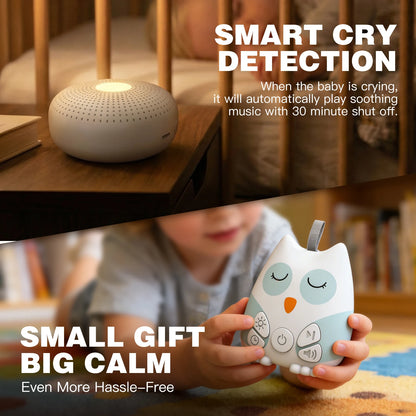 Portable Baby White Noise Machine with Night Light Soothing Sounds Timer Rechargeable Sleep Helper for Kids Adults Easter Gifts
