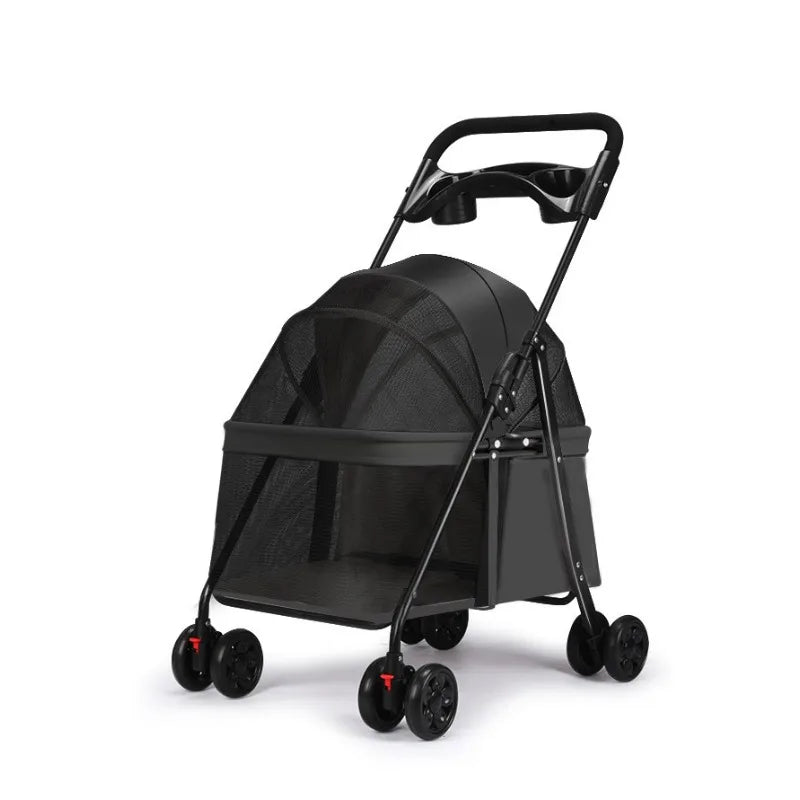 Foldable Lightweight Pet Stroller Dog Cat Small Dogs Puppy Travel Portable Mesh Ventilated Easy Fold Wheels Dog Stroller