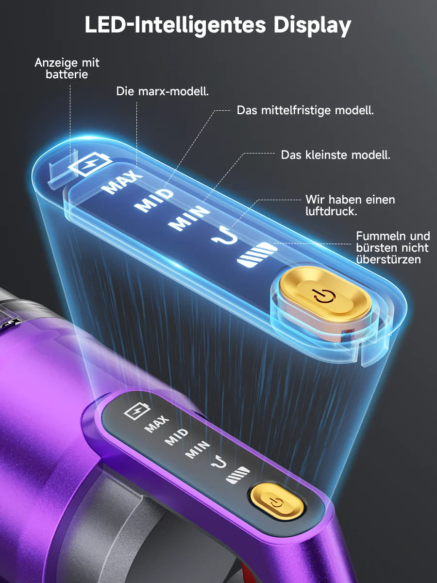 Tdyon Nova 70000PA 680W Cordless Vacuum Cleaner 75mins Long Runtime Removable Battery Self-Standing Wall Charging Vacuum Cleaner