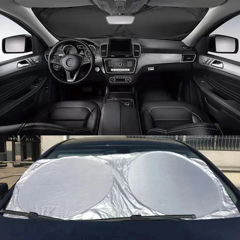 Car Windshield Sun Shade Car Sunshade Cover Visor Protector Interior Anti UV Sun Windscreen Folding Parasol Auto Accessories