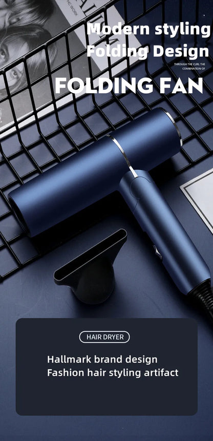Hot Selling Professional Hair Dryer Negative Ion High Power Blue Light Foldable Electric Hair Dryer Salon Hair Tools Home