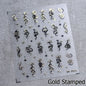 5D Gold Stamped Silver Sun Stars Snake Nail Art Stickers Totems Reliefs Self Adhesive Dark Chinese Style Manicure Decals