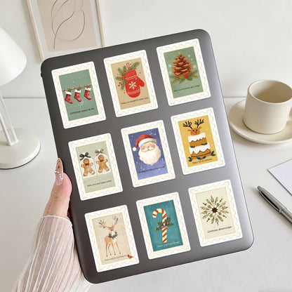 10/30/50Pcs Vintage Christmas stamps Stickers For Suitcase Skateboard Laptop Luggage Phone Car Styling DIY Decal Pegatinas