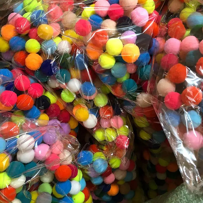 20/100/200/300/500pcs Cat Toys Cute Funny Stretch Plush Ball Cat Toy， Ball Creative Colorful Interactive Cat Puff Balls Chew Toy