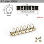 Metal Spiral Rings Binder Clip With 2 Pairs of Screw For Diary Notebook Planner A7 Binder Clip File Folder