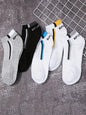 Men's Anti-Slip Boat Socks-5Pair Block Print Ankle Socks for Business & Sports, Breathable Sweat Resistant Anti-odor Comfortable