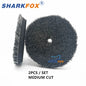 Sharkfox 5/6Inch Wool Car Polishing Pad High Density Lamb Woollen Polish Buffing Pad Wool Polishing Pad for Car Detail Polishing