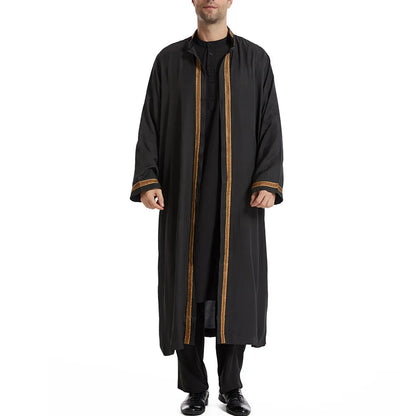 Dubai Saudi Muslim Men Open Abaya Kimono Dresses Turkey Eid Ramadan Islamic Kaftan Arabic Long Robe Caftan Jubba Thobe Clothing